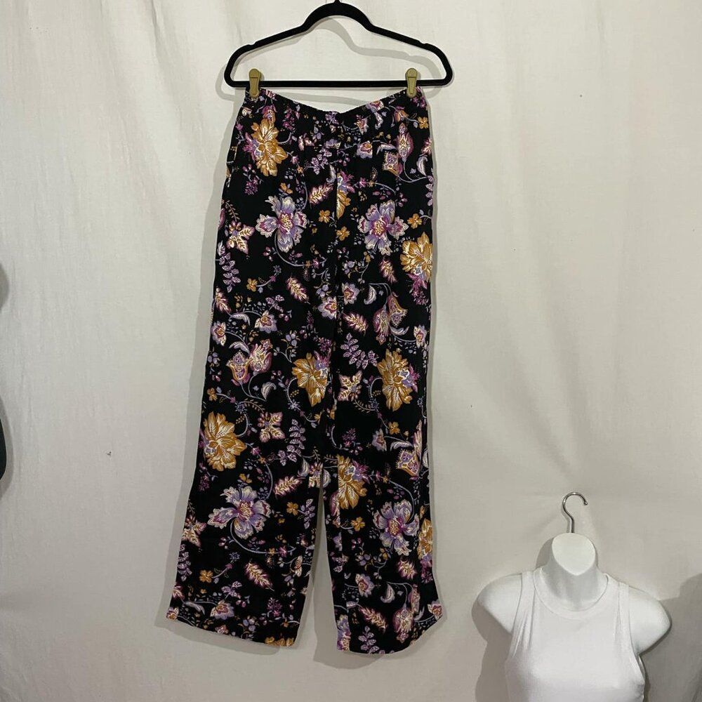 Jessica London Floral Wide Leg Pants